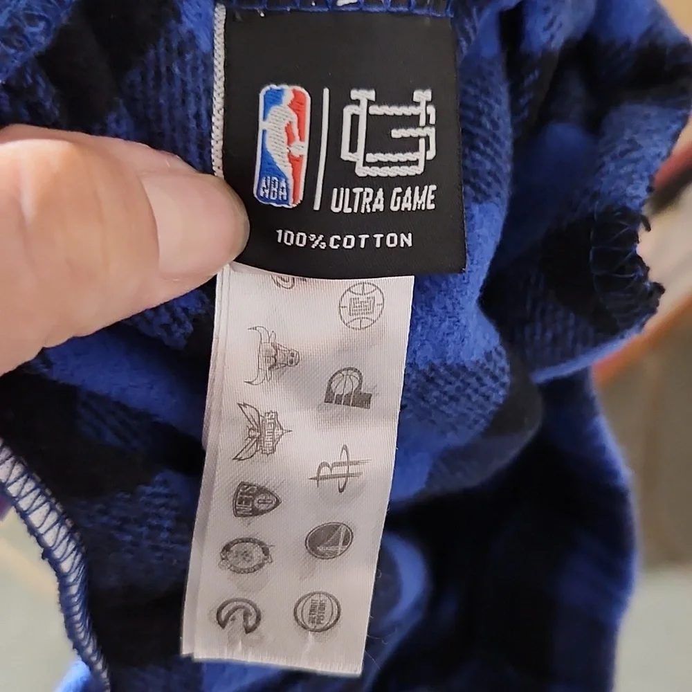 ULTRA GAME XL 14-16 Sleepwear Golden State Warriors Blue Checkerboard PJ…